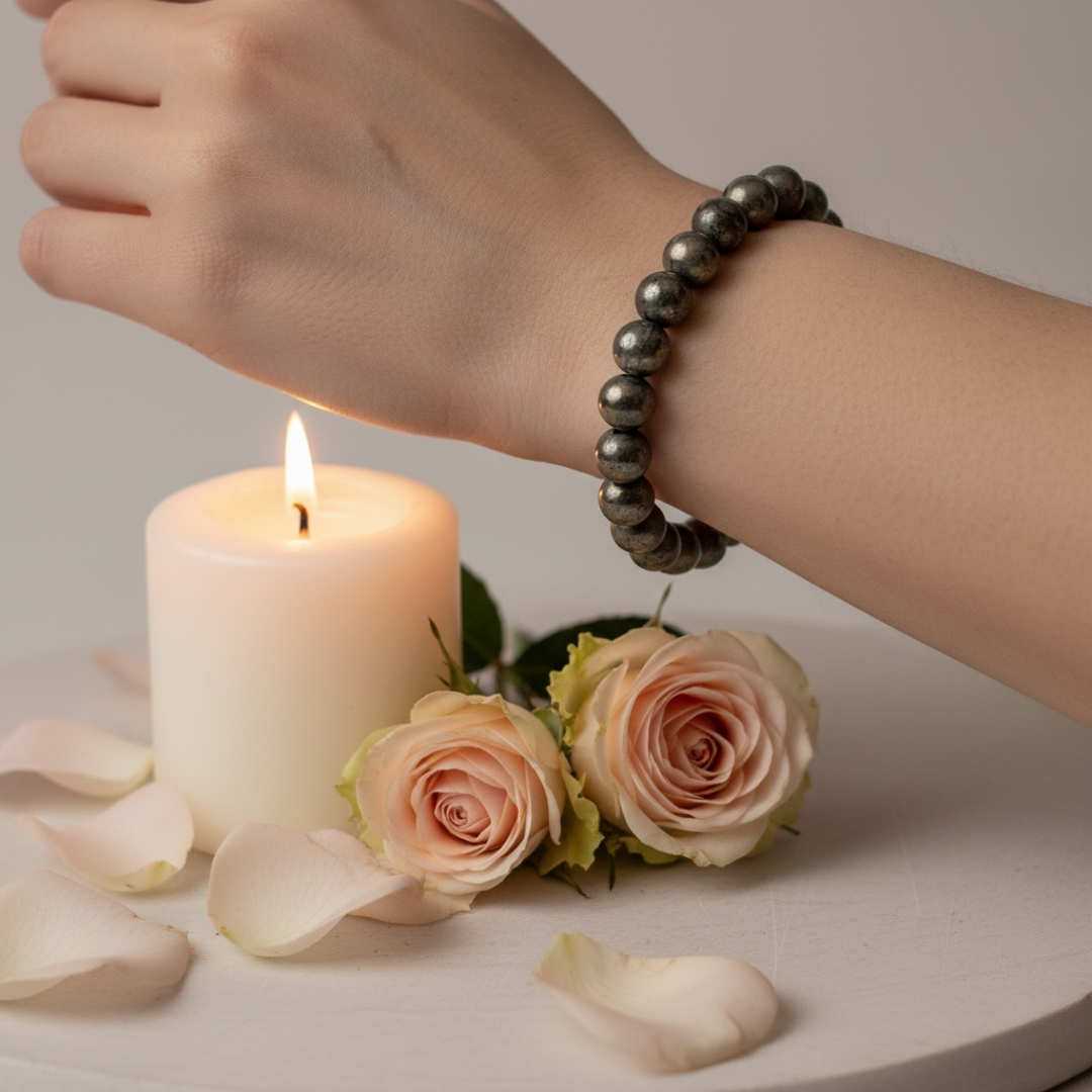 Money Magnet Pyrite Natural Stone Bracelet