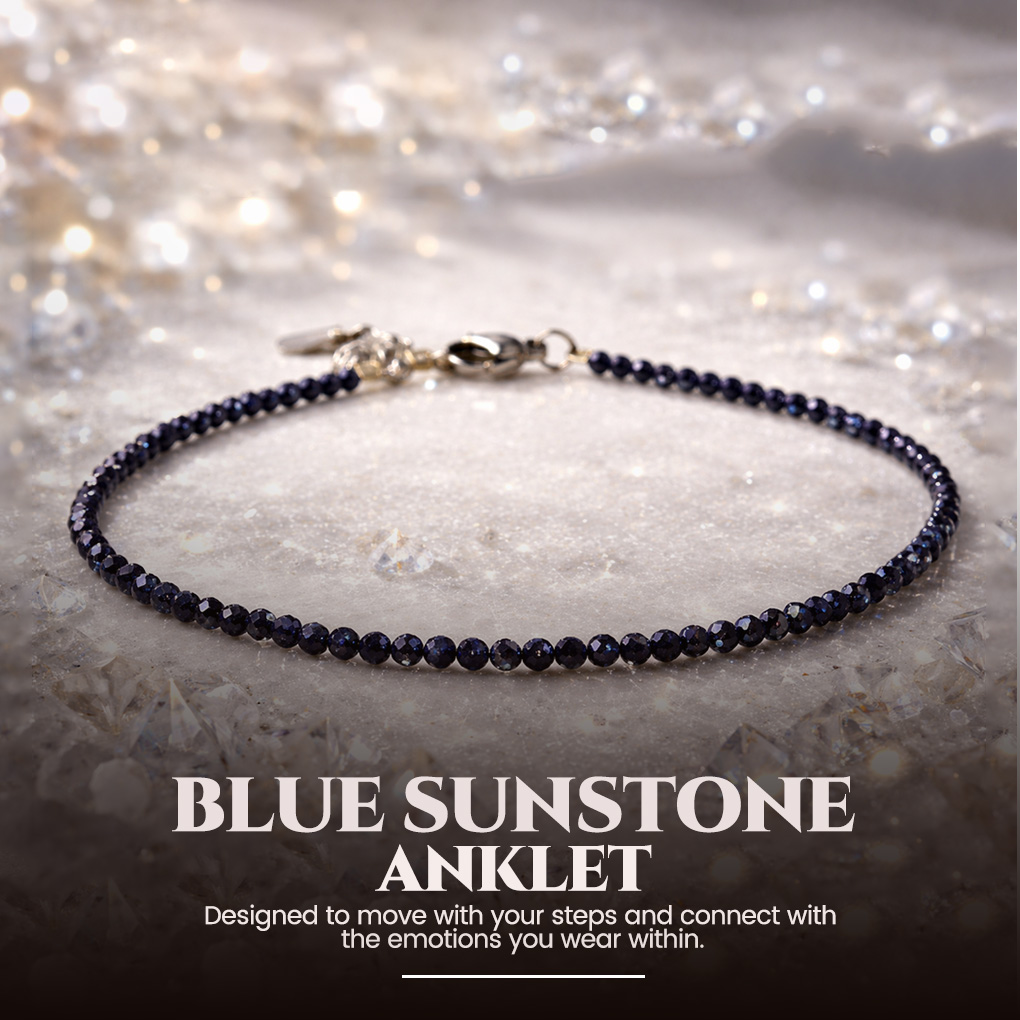 Blue Sunstone Anklet
