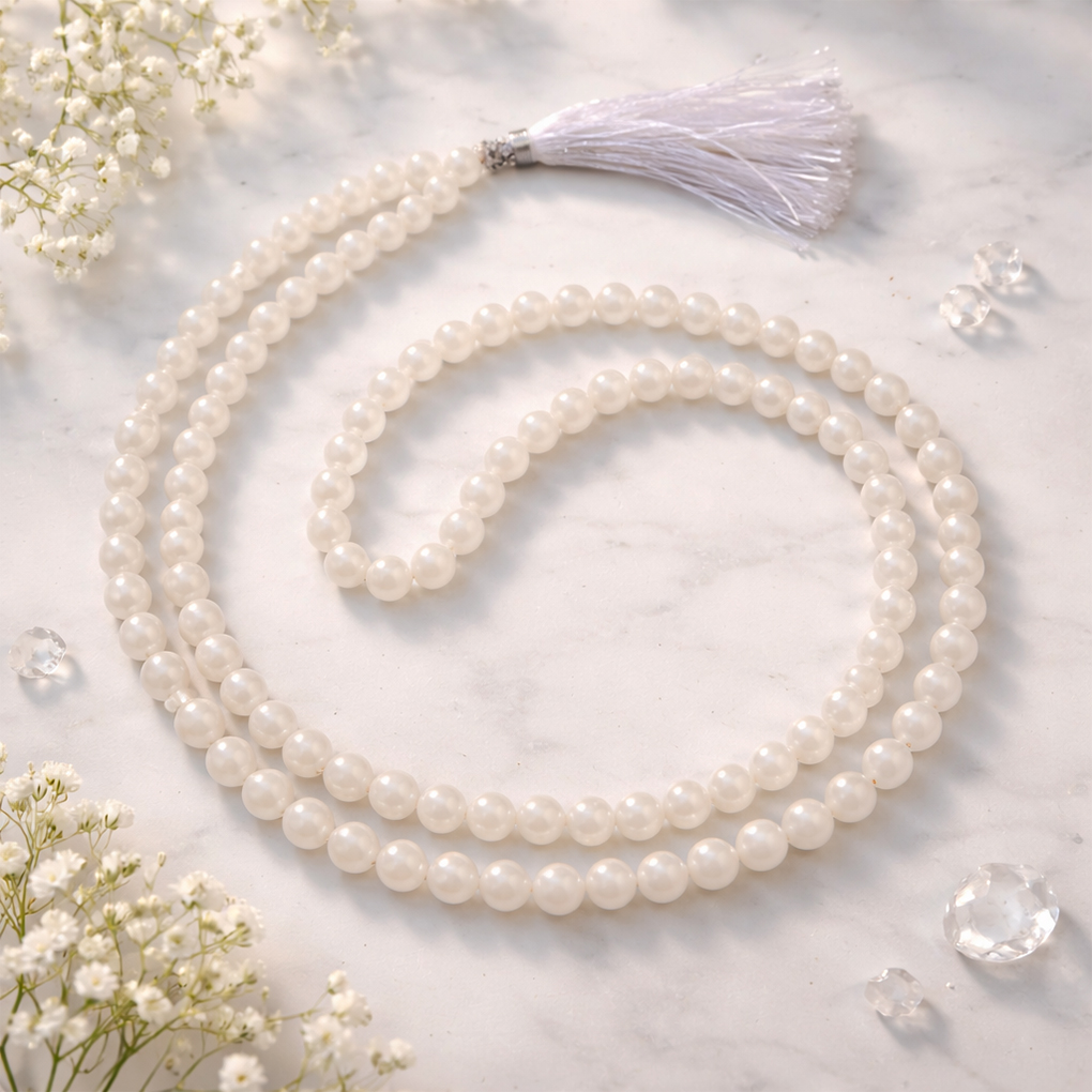 White Pearl Mala